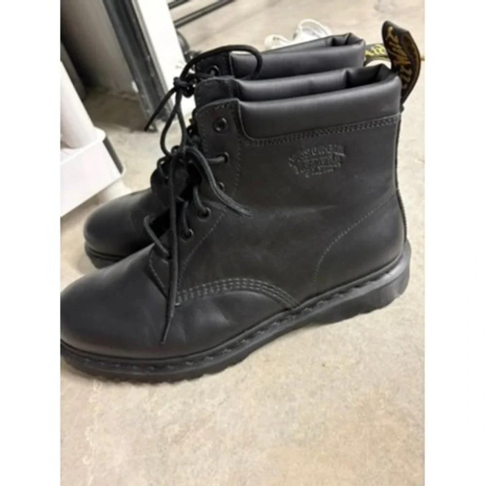 Dr. Martens Stussy 939 6-Eye Leather Boots Black Mens 13 Collaboration
